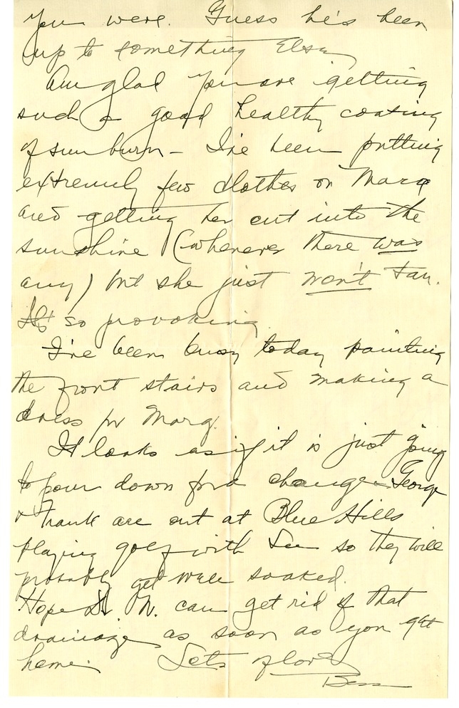 Letter from Bess W. Truman to Harry S. Truman