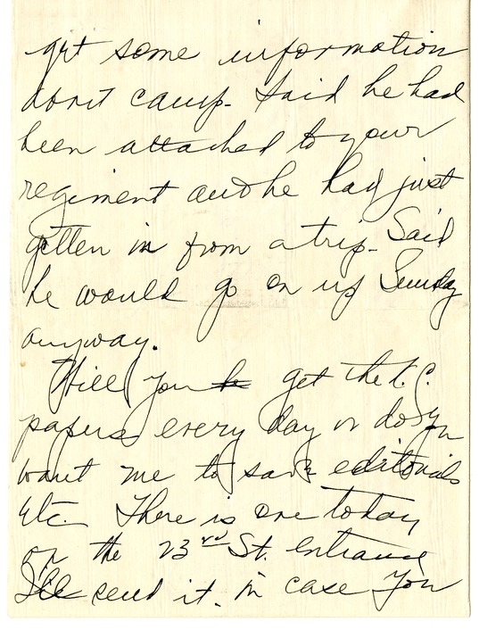 Letter from Bess W. Truman to Harry S. Truman