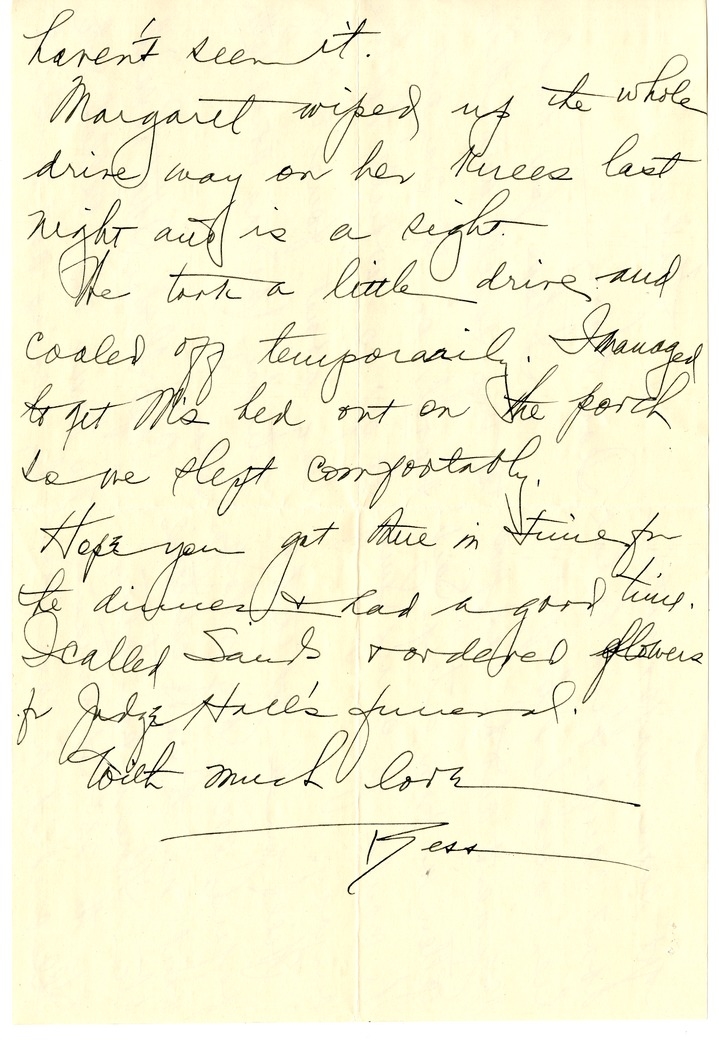 Letter from Bess W. Truman to Harry S. Truman