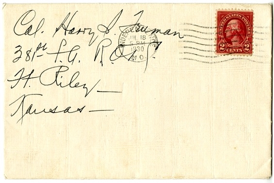 Letter from Bess W. Truman to Harry S. Truman