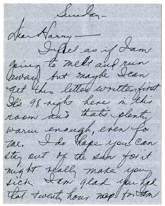 Letter from Bess W. Truman and Margaret Truman to Harry S. Truman