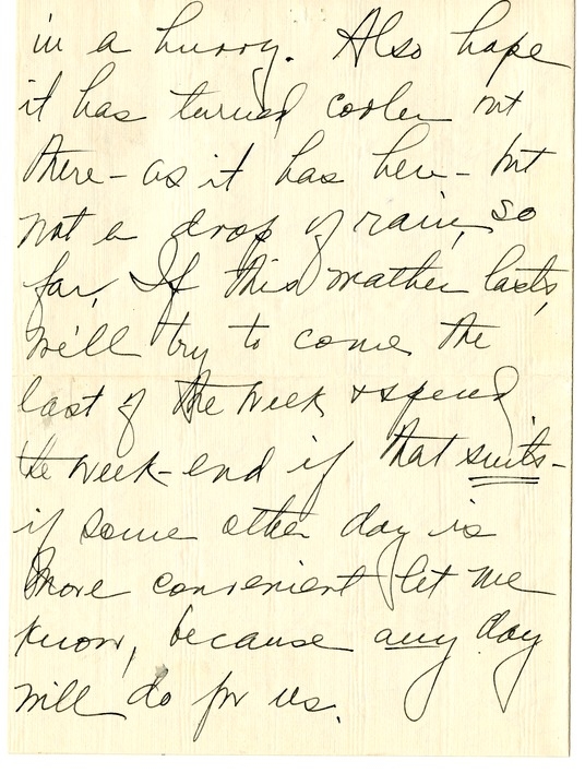 Letter from Bess W. Truman to Harry S. Truman