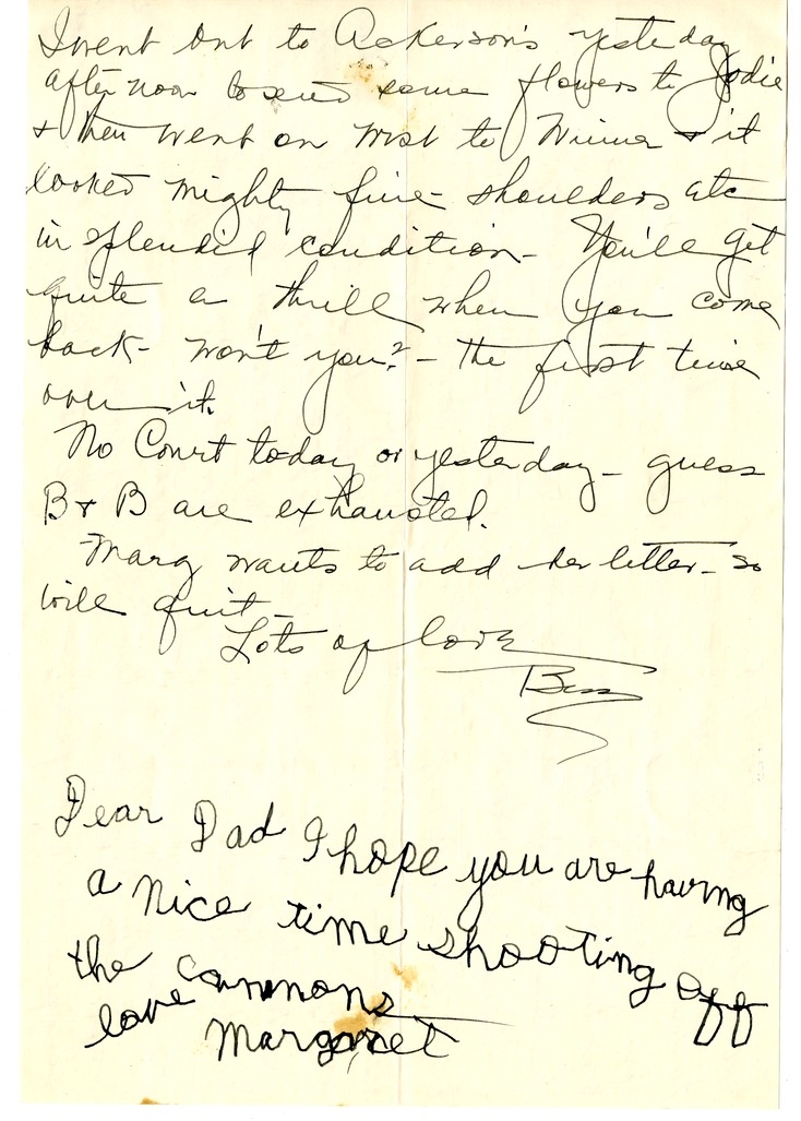 Letter from Bess W. Truman and Margaret Truman to Harry S. Truman