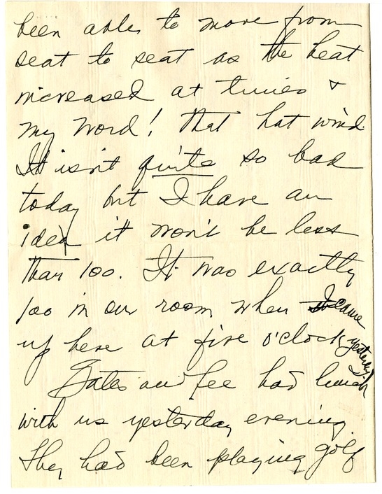 Letter from Bess W. Truman to Harry S. Truman