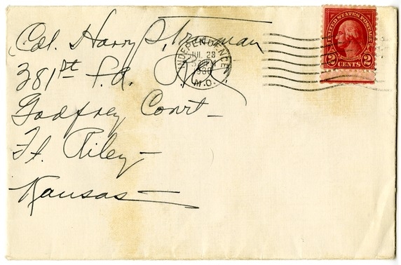 Letter from Bess W. Truman to Harry S. Truman