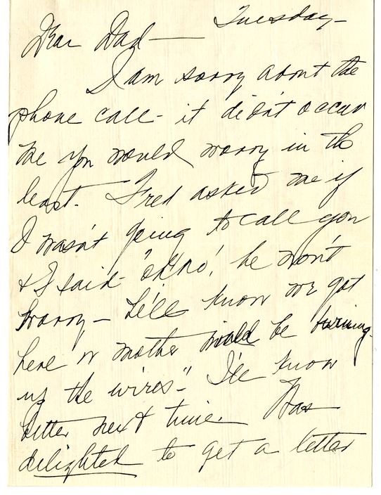 Letter from Bess W. Truman and Margaret Truman to Harry S. Truman