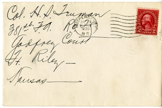 Letter from Bess W. Truman and Margaret Truman to Harry S. Truman