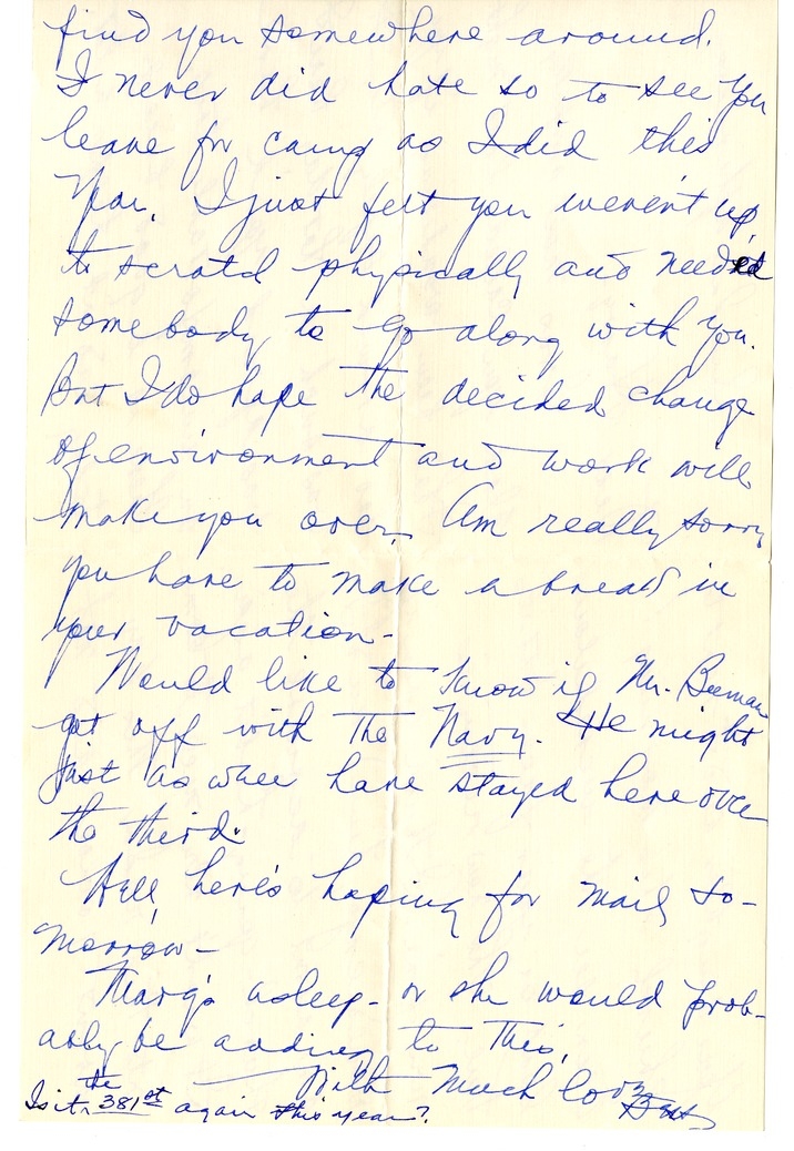 Letter from Bess W. Truman to Harry S. Truman