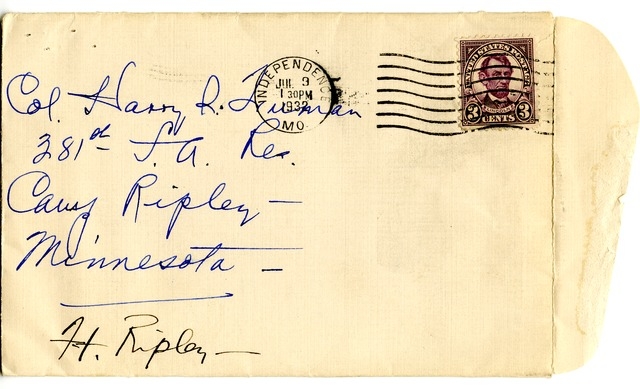 Letter from Bess W. Truman to Harry S. Truman