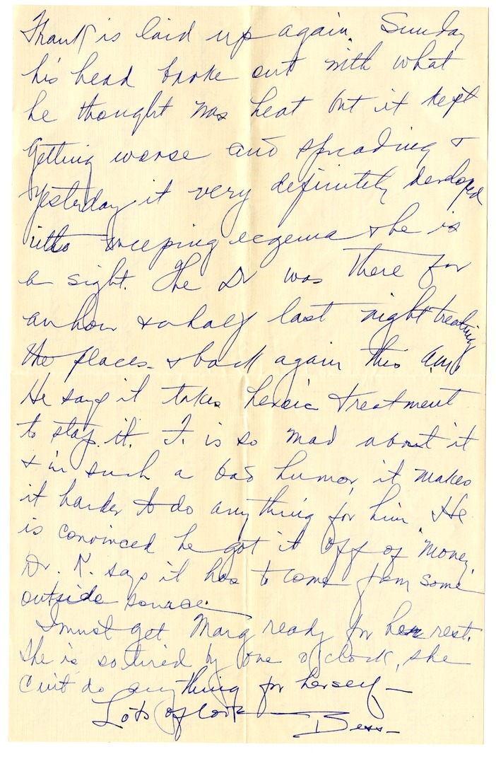 Letter from Bess W. Truman to Harry S. Truman