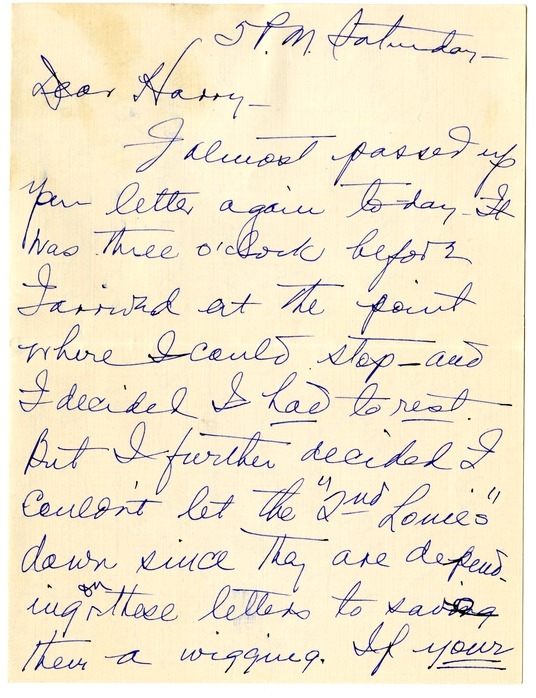 Letter from Bess W. Truman to Harry S. Truman