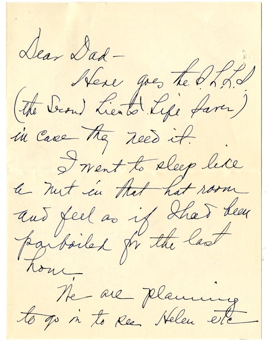 Letter from Bess W. Truman to Harry S. Truman