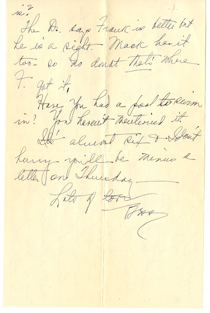 Letter from Bess W. Truman to Harry S. Truman