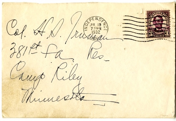 Letter from Bess W. Truman to Harry S. Truman