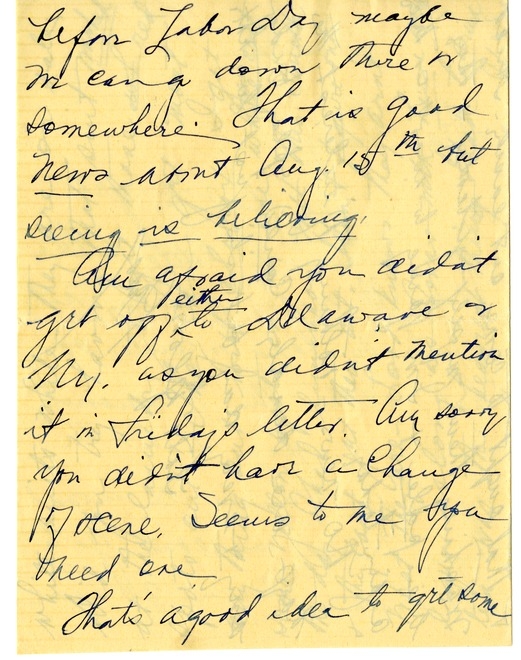 Letter from Bess W. Truman to Harry S. Truman