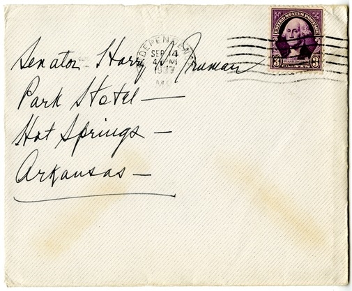 Letter from Bess W. Truman to Harry S. Truman