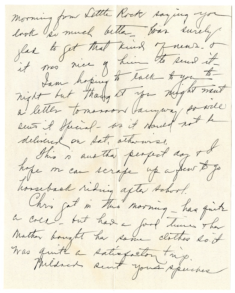 Letter from Bess W. Truman to Harry S. Truman