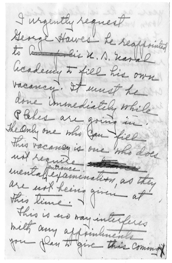 Letter from Bess W. Truman to Harry S. Truman