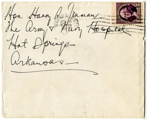 Letter from Bess W. Truman to Harry S. Truman