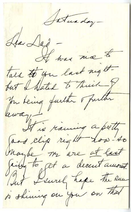 Letter from Bess W. Truman to Harry S. Truman