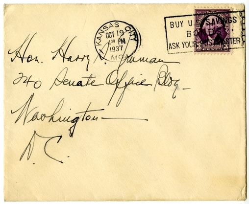 Letter from Bess W. Truman to Harry S. Truman