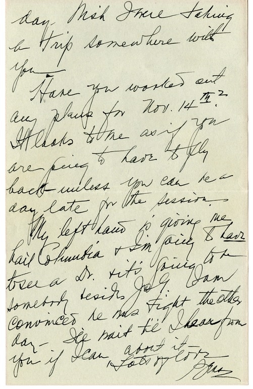 Letter from Bess W. Truman to Harry S. Truman