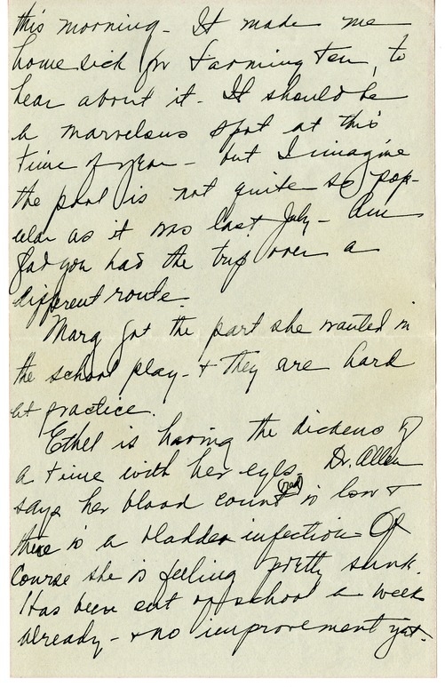 Letter from Bess W. Truman to Harry S. Truman