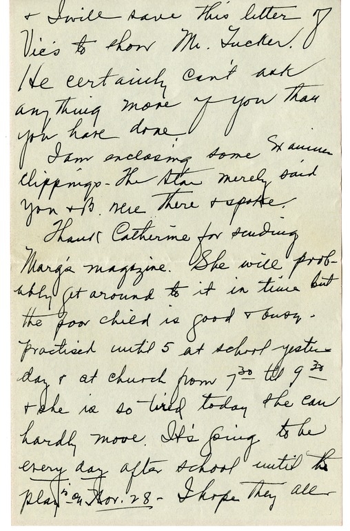 Letter from Bess W. Truman to Harry S. Truman