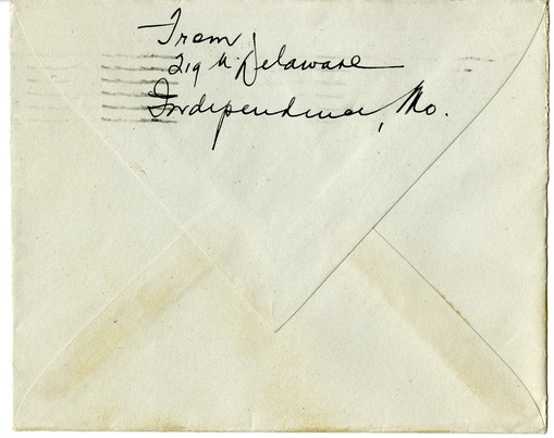 Letter from Bess W. Truman to Harry S. Truman