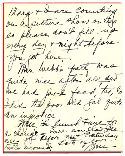 Letter from Bess W. Truman to Harry S. Truman