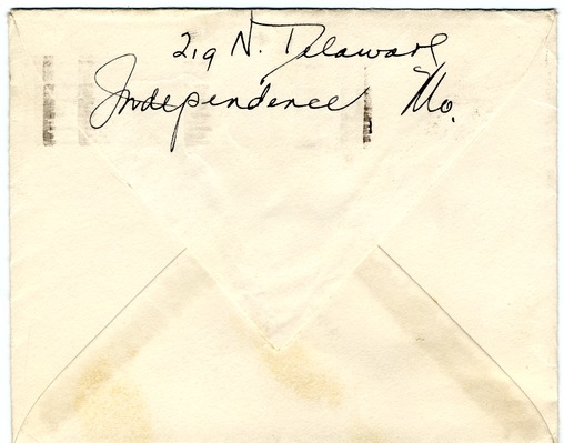 Letter from Bess W. Truman to Harry S. Truman