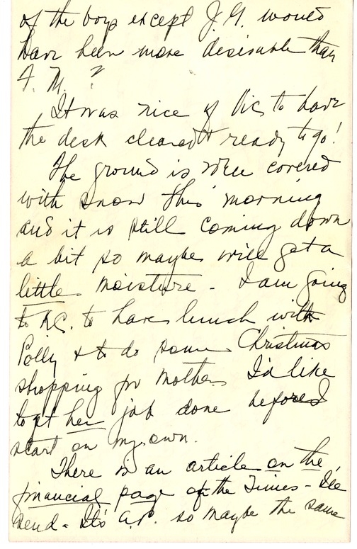 Letter from Bess W. Truman to Harry S. Truman