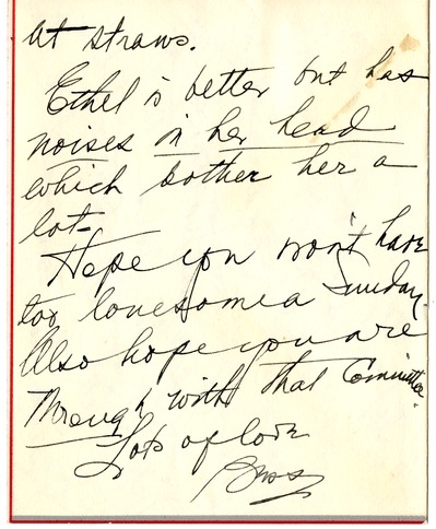 Letter from Bess W. Truman to Harry S. Truman