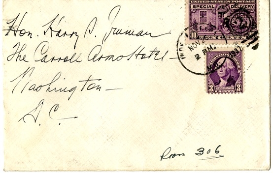 Letter from Bess W. Truman to Harry S. Truman