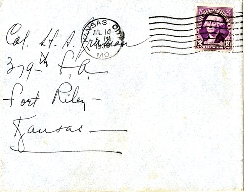 Letter from Bess W. Truman to Harry S. Truman