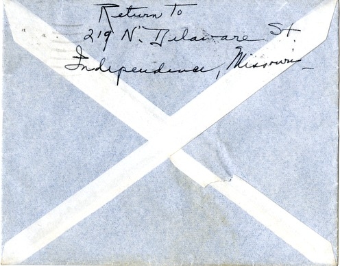 Letter from Bess W. Truman to Harry S. Truman