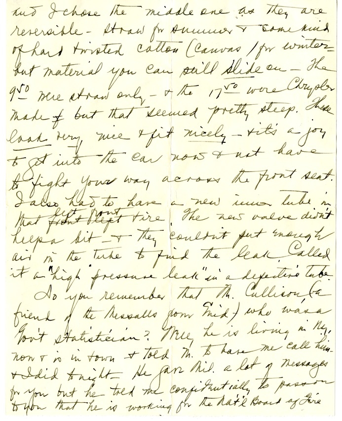 Letter from Bess W. Truman to Harry S. Truman