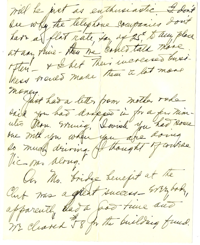 Letter from Bess W. Truman to Harry S. Truman