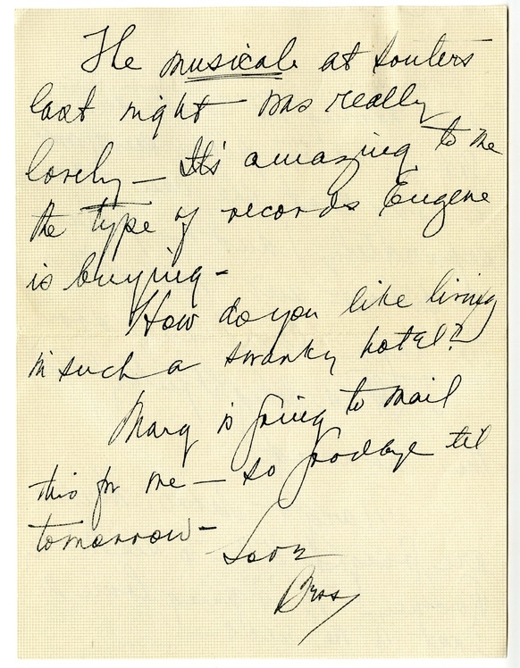 Letter from Bess W. Truman to Harry S. Truman