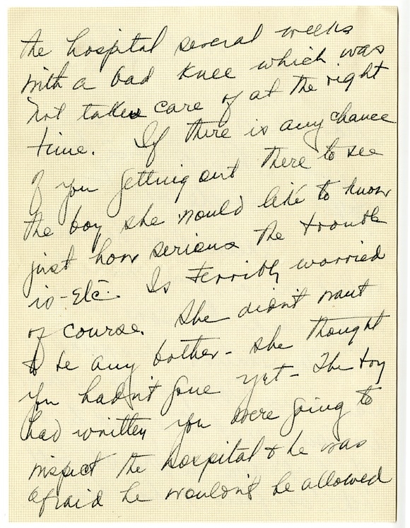 Letter from Bess W. Truman to Harry S. Truman