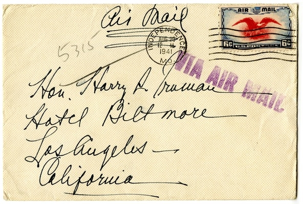 Letter from Bess W. Truman to Harry S. Truman