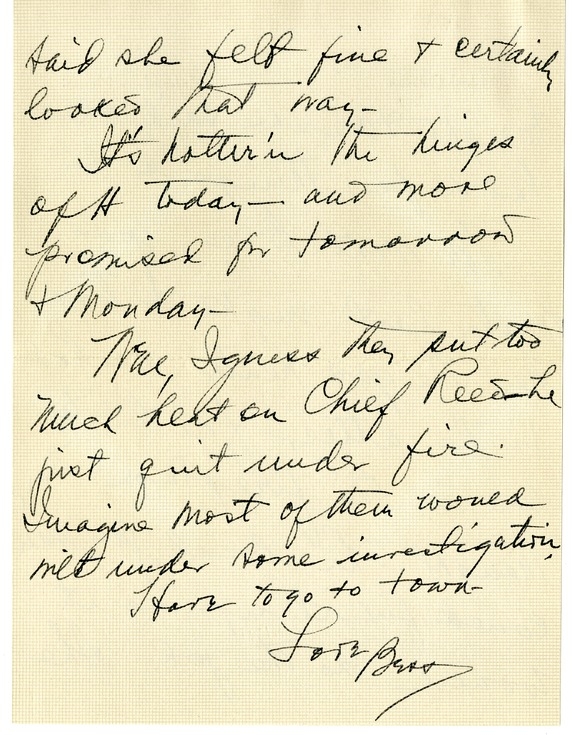 Letter from Bess W. Truman to Harry S. Truman