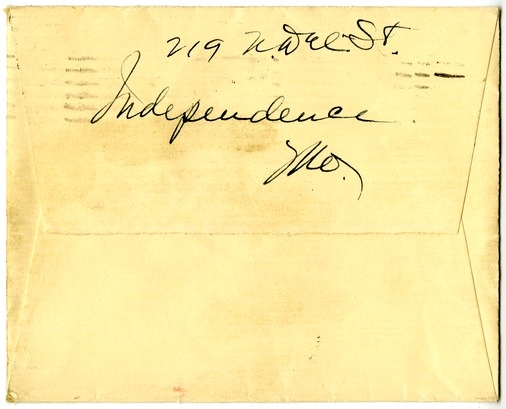 Letter from Bess W. Truman to Harry S. Truman