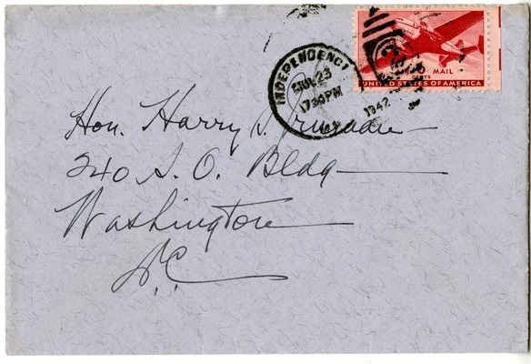 Letter from Bess W. Truman to Harry S. Truman