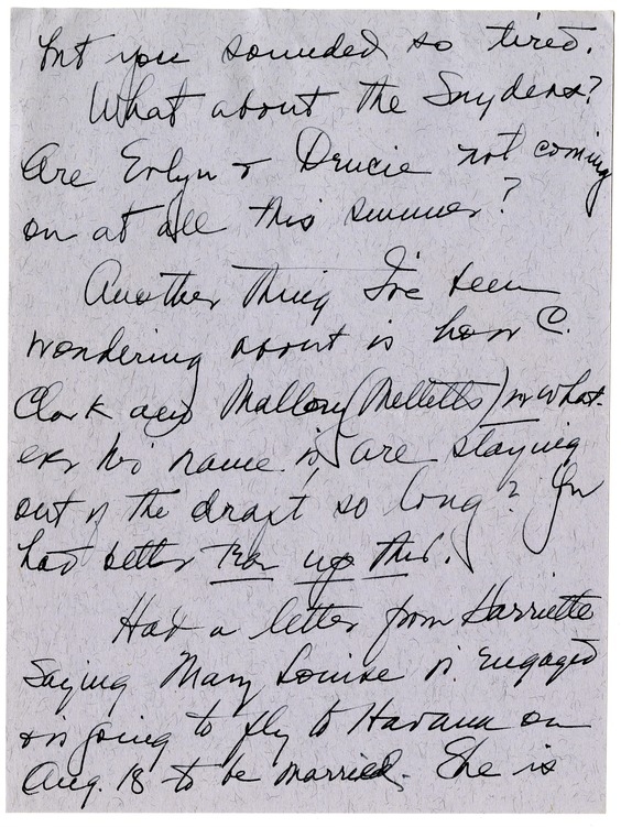 Letter from Bess W. Truman to Harry S. Truman