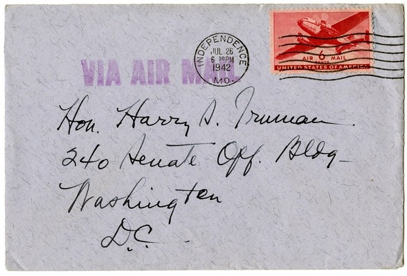 Letter from Bess W. Truman to Harry S. Truman