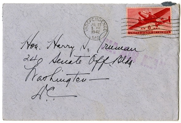 Letter from Bess W. Truman to Harry S. Truman