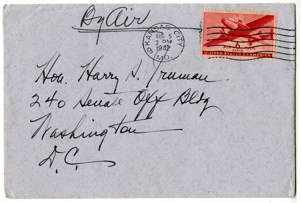 Letter from Bess W. Truman to Harry S. Truman