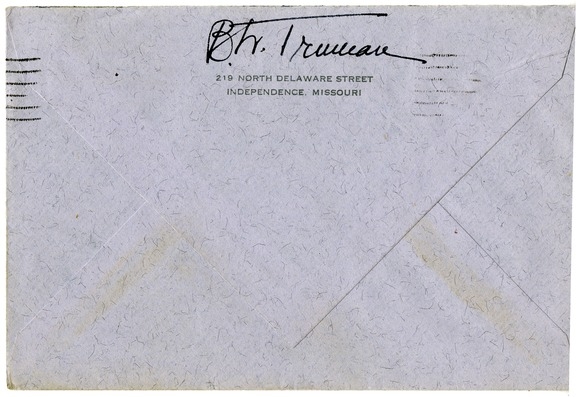 Letter from Bess W. Truman to Harry S. Truman