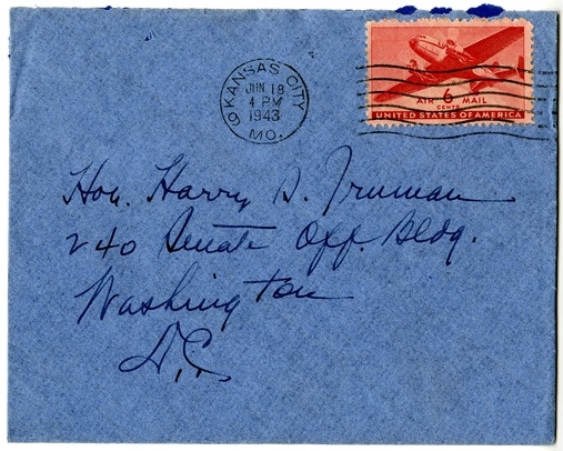 Letter from Bess W. Truman to Harry S. Truman